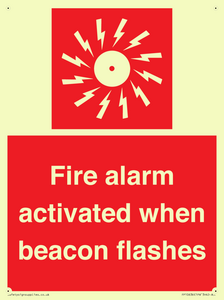 Fire alarm activated when beacon flashes